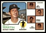 1973 Topps #323   -  Billy Martin / Art Fowler / Joe Schultz / Charlie Silvera / Dick Tracewski Tigers Leaders Front Thumbnail