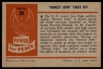 1954 Bowman Power for Peace #59   Honest John Takes Off Back Thumbnail