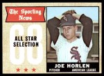 1968 Topps Joe Horlen . Chicago White Sox #125