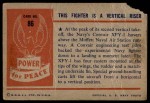 1954 Bowman Power for Peace #86   This Fighter is Vertical Riser Back Thumbnail