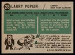 1958 Topps #28  Larry Popein  Back Thumbnail