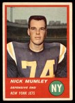 1963 Fleer #22  Nick Mumley  Front Thumbnail