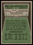 1975 Topps #150  John Brockington  Back Thumbnail