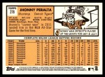 2012 Topps Heritage #278  Jhonny Peralta  Back Thumbnail