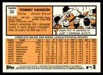 2012 Topps Heritage #350  Tommy Hanson  Back Thumbnail