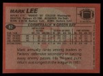 1983 Topps #82  Mark Lee  Back Thumbnail