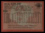 1983 Topps #177  Neal Colzie  Back Thumbnail