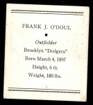 1933 Tattoo Orbit R305 Lefty O'Doul Back Thumbnail