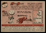 1958 Topps #9 Hank Bauer Back Thumbnail