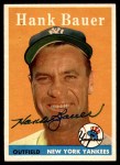 1958 Topps #9 Hank Bauer Front Thumbnail