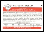 1979 TCMA The 1950's #123 Roy Hartsfield Back Thumbnail