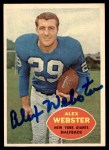 1960 Topps #75 Alex Webster Front Thumbnail
