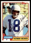 1981 Topps #87 Herman Weaver Front Thumbnail
