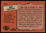 1987 Topps #51 Jim Covert Back Thumbnail