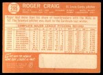 1964 Topps #295 Roger Craig Back Thumbnail