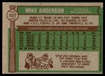 1976 Topps #527 Mike Anderson Back Thumbnail