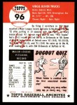 1953 Topps Archives #96 Virgil Trucks Back Thumbnail