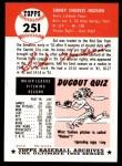 1953 Topps Archives #251 Sid Hudson Back Thumbnail