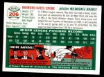 1954 Topps Archives #206 Ray Crone Back Thumbnail