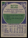 1975 Topps #33 Butch Beard Back Thumbnail