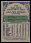 1975 Topps #199 Mel Counts Back Thumbnail