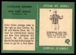 1966 Philadelphia #52   -  Ernie Green / Gary Collins Cleveland Browns Back Thumbnail