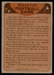 1974 Topps  Checklist   Oakland Raiders Team Back Thumbnail