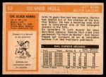 1972 O-Pee-Chee #52  Dennis Hull  Back Thumbnail