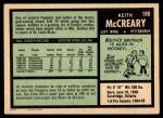 1971 O-Pee-Chee #188  Keith McCreary  Back Thumbnail