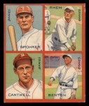 1935 Goudey 4-in-1  Al Spohrer / Flint Rhem / Ben Cantwell / Larry Benton  Front Thumbnail