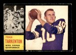 1962 Topps #90 Fran Tarkenton Front Thumbnail