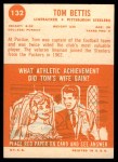 1963 Topps #132  Tom Bettis  Back Thumbnail