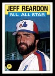 1986 Topps #711   -  Jeff Reardon All-Star Front Thumbnail