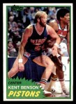1981 Topps #80 MW Kent Benson  Front Thumbnail