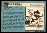 1964 Topps #133  Dan Birdwell  Back Thumbnail