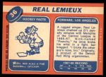 1968 Topps #36  Real Lemieux  Back Thumbnail