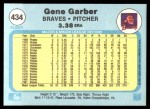 1982 Fleer #434  Gene Garber  Back Thumbnail
