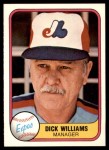 1981 Fleer #149  Dick Williams  Front Thumbnail