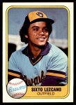 1981 Fleer #513  Sixto Lezcano  Front Thumbnail