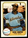 1981 Fleer #639  Cecil Cooper  Front Thumbnail