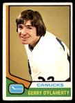 1974 O-Pee-Chee NHL #71  Gerry O'Flaherty  Front Thumbnail