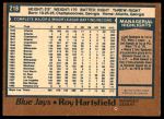 1978 O-Pee-Chee #218  Roy Hartsfield  Back Thumbnail