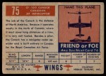 1952 Topps Wings #75   CF-100 Canuck Back Thumbnail