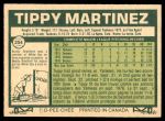 1977 O-Pee-Chee #254  Tippy Martinez  Back Thumbnail
