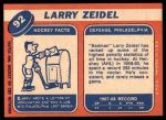 1968 Topps #92  Larry Zeidel  Back Thumbnail