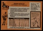 1975 Topps #266  John Gould   Back Thumbnail