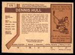 1973 O-Pee-Chee #171  Dennis Hull  Back Thumbnail