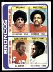 1978 Topps #508   -  Otis Armstrong / Haven Moses / Bill Thompson / Rick Upchurch Broncos Leaders & Checklist Front Thumbnail