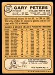 1968 Topps #210  Gary Peters  Back Thumbnail