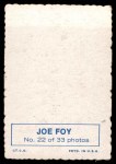 1969 Topps Deckle Edge #22 FOY Joe Foy Back Thumbnail